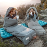 Спальный мешок NATUREHIKE CNK2350WS023 MS300 с капюшоном, серый, молния слева 6977465864048