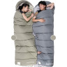 Ультралёгкий спальный мешок NATUREHIKE CNK2350WS023 M400 хлопковый с капюшоном весна осень зеленый, молния справа 6927595776087